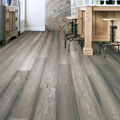 wood look LVP flooring in a Belleville kitchen